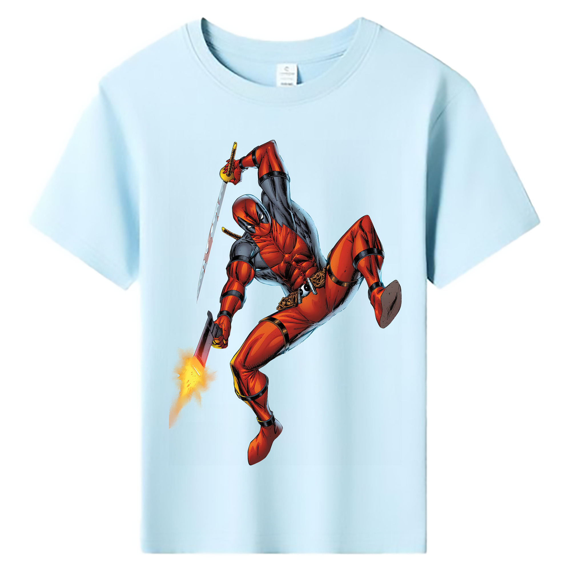 （画像用） Deadpool デッドプール 綿100％キッズTシャツ（フロントプリント）